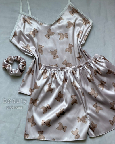 ست ساتن طرح تدی کرم